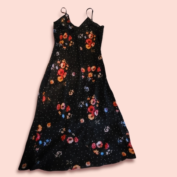 Another Story black floral polka dot dress size small - Picture 2 of 7